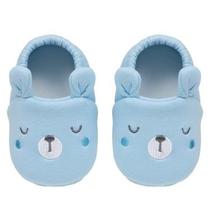 Pantufa urso azul - 9 a 12 meses buba