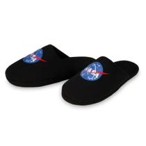 Pantufas Chinelo Preto Nasa Com Solado De Borracha Antiderrapante Adulto E Infantil Unissex 38/39 Pantufas Chinelo Preto Nasa Com Solado De Borracha Antiderrapante Adulto E Infantil Unissex 38/39