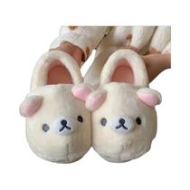 Pantufas De Algodão Kawaii Bear Rilakkuma Para O Inverno, Sapatos Fechados E Confortáveis Para