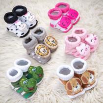 Pantufas De Bichinhos Para Bebês Até 12 Meses Pantufas De Bichinhos Para Bebês Até 12 Meses
