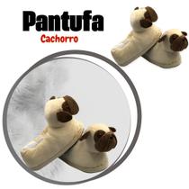 Pantufas de Cachorro Pug 3D Tamanho Único inverno frio fofinha infantil criança adulto pet