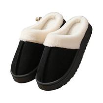 Pantufas De Inverno Femininas De Pelúcia Antiderrapantes Com Sola Grossa E Gola De Pelo Quente Pantufas De Inverno Femininas De Pelúcia Antiderrapantes Com Sola Grossa E Gola De Pelo Quente