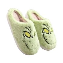 Pantufas De Pelúcia Quentes De Inverno Para Mulheres, Monstro Verde Antiderrapante, Calçados Fofos Pantufas De Pelúcia Quentes De Inverno Para Mulheres, Monstro Verde Antiderrapante, Calçados Fofos