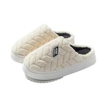 Pantufas Femininas Quentes De Algodão Peluciado Para Outono Inverno, Uso Interno, Sola Macia