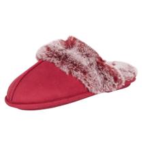 Pantuflas Jessica Simpson Cómodas con Pelo Sintético y Memoria, Burdeos Pantuflas Jessica Simpson Cómodas con Pelo Sintético y Memoria, Burdeos