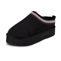 Pantuflas Jessica Simpson Plataforma Microsuede Negro XL