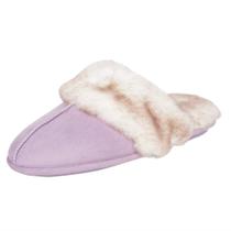 Pantuflas para mujer con espuma viscoelástica y piel sintética Jessica Simpson, color lila