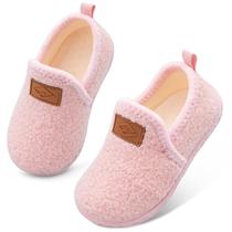 Pantuflas para Niñas Lefflow de Terciopelo Suave Rosa para Invierno Talla 4.5-5