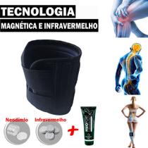 Panturrilheira Magnética Dor Ciático Lombar Joelho + Pomada Fisiofort