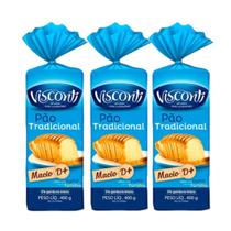 Pão de Forma Visconti Tradicional 400g - 3 Unidades