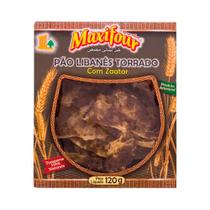 Pão Libanês Torrado Com Zaatar Maxifour 120g Pão Libanês Torrado Com Zaatar Maxifour 120g