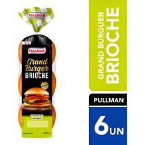 Pão Para Hambúrguer Brioche Pullman Grand Burger Pacote 520g