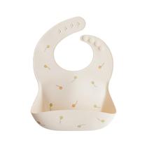 Papagaios impermeáveis ajustáveis de silicone Baby Bib mushie Papagaios impermeáveis ajustáveis de silicone Baby Bib mushie