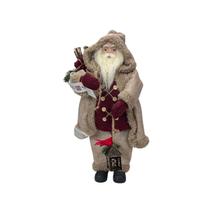 Papai Noel 45 cm em Pé Boneco Luxo Decoração Natalina Enfeite