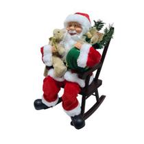 Papai noel/balanco/saco/urso 45cm