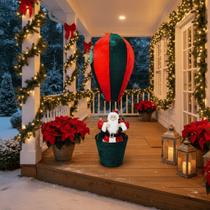 Papai Noel Balão Natalino 1,5m Enfeite de Luxo com Tecido Aveludado e Brilho Papai Noel Balão Natalino 1,5m Enfeite de Luxo com Tecido Aveludado e Brilho