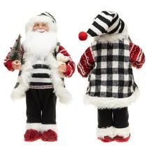 Papai Noel Boneco Enfeite Luxo 45cm Sueter Listrado Ursinho Decoracao Natalina Papai Noel Boneco Enfeite Luxo 45cm Sueter Listrado Ursinho Decoracao Natalina