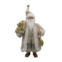 Papai Noel Branco e Bege 60cm Papai Noel Branco e Bege 60cm