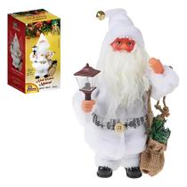 Papai Noel Branco Musical Com Movimento E Luz Decoração De Natal - TudoFestas Papai Noel Branco Musical Com Movimento E Luz Decoração De Natal - TudoFestas