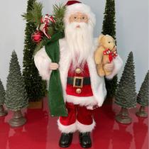 Papai Noel Casaco Branco c/ Ursinho - 45cm Papai Noel Casaco Branco c/ Ursinho - 45cm