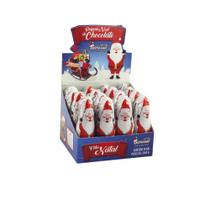Papai Noel Chocolate ao Leite Borussia 34g contendo 16 unidades com 10cm de altura cada Papai Noel Chocolate ao Leite Borussia 34g contendo 16 unidades com 10cm de altura cada