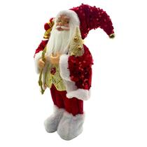 Papai Noel Clássico De Luxo 30cm, Zein, Enfeite De Natal Boneco Premium Decoração Natalina