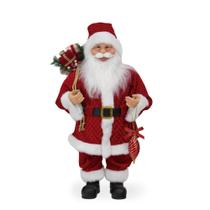 Papai Noel com Casaco Texturizado 60x34x23cm 1025729 - Cromus