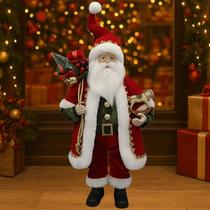 Papai Noel com Cavalinho de Balanço - 45cm