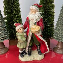 Papai Noel com Menininho - 25cm
