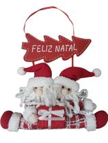 Papai Noel com Placa 38cm Feliz Natal