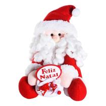 Papai Noel Com Placa Feliz Natal - Cromus