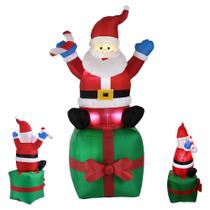 Papai Noel Com Presente Enfeite Natalino Led Natal Decoraçao Evento Festa Casa Evento Shopping Casa Papai Noel Com Presente Enfeite Natalino Led Natal Decoraçao Evento Festa Casa Evento Shopping Casa