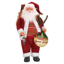 papai noel com saco e lanterna 46cm art christmas papai noel com saco e lanterna 46cm art christmas