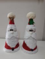 Papai noel de isopor e tecido e lan, com 40cm altura Papai noel de isopor e tecido e lan, com 40cm altura