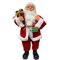 Papai Noel Decorativo Com Caixa De Presente Enfeite Natal - Magizi