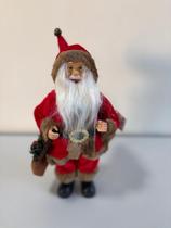 Papai Noel Decorativo Em Pé 30cm Florarte Vermelho e Cinza Natal Clássico Papai Noel Decorativo Em Pé 30cm Florarte Vermelho e Cinza Natal Clássico