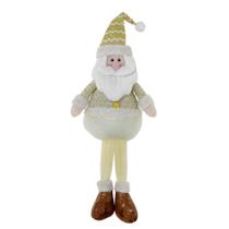 PAPAI NOEL DECORATIVO EM PE DOURADO E BRANCO - 61cm PAPAI NOEL DECORATIVO EM PE DOURADO E BRANCO - 61cm