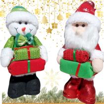 Papai Noel E Boneco De Neve Decoração Natalina Enfeite Natal