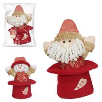 Papai Noel e Boneco de Neve na Cartola 34cm 843013 Papai Noel e Boneco de Neve na Cartola 34cm 843013
