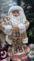 Papai Noel em pé 45cm Dourado com champanhe Papai Noel em pé 45cm Dourado com champanhe