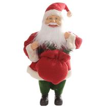Papai Noel em pé com saco de presentes e LED na barba 40 cm Papai Noel em pé com saco de presentes e LED na barba 40 cm