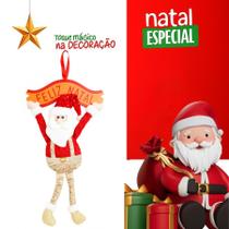 Papai Noel Enfeite de Porta Natalino Decoração de Entrada Criativa Festiva Boas Vindas Casa Loja Apartamento Decoração