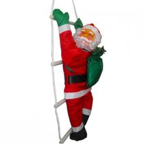 Papai Noel Escada Natal Escalador Enfeite Natalino Decoracao Casa Festas 50cm