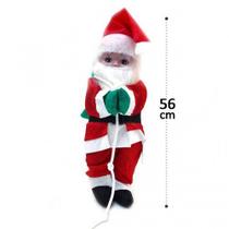 Papai Noel Escalador Na Corda 56 Cm Enfeite Natalino