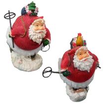 Papai Noel Esqui Natal Jogo Com 2 peças 15cm Cada Resina SALDÃO. Papai Noel Esqui Natal Jogo Com 2 peças 15cm Cada Resina SALDÃO.