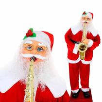 Papai Noel Gigante Dança Saxofone Musical Natal Natalino Sensor Loja Decoração Sala