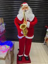 Papai Noel Gigante Musical Com Saxofone Bivot-60cm/ 1.20 Metros/1,80 Metros