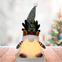 Papai Noel Glowing Gift Antlers Rudolph Boneca de pelúcia sem rosto Enfeites de boneca Presentes infantis Papai Noel Glowing Gift Antlers Rudolph Boneca de pelúcia sem rosto Enfeites de boneca Presentes infantis