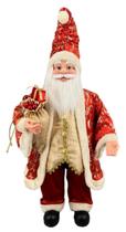 Papai Noel Grande Dourado/Vermelho Decoração Natal 100Cm Papai Noel Grande Dourado/Vermelho Decoração Natal 100Cm