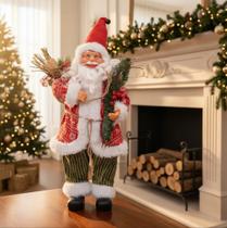 Papai Noel Grande Enfeite Natalino Brilho Decoração Boneco luxo festa de natal 62 cm - Reissil Papai Noel Grande Enfeite Natalino Brilho Decoração Boneco luxo festa de natal 62 cm - Reissil